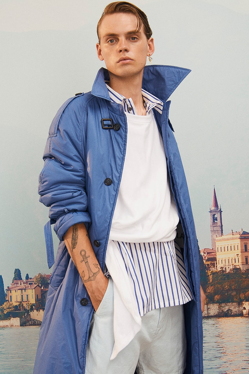 Martin Asbjørn Spring Summer 2020 SS20 Lookbook Collection Gallery Riviera Backdrop Menswear Clothing Tailoring Suits Relaxed Deconstructed Shorts Shirts Coats Bags
