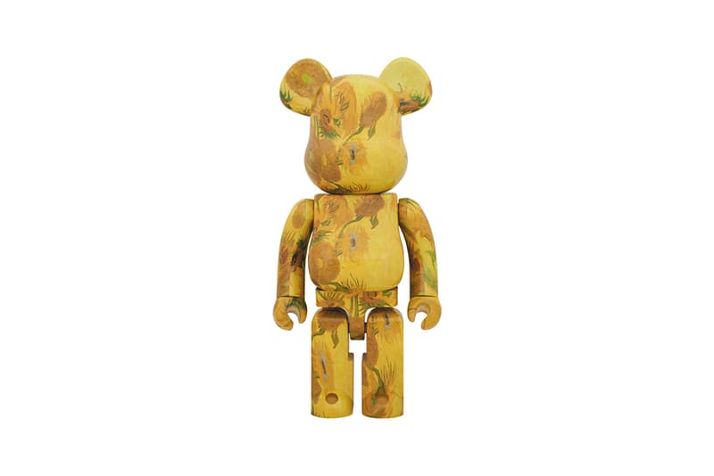 The Medicom Toy BEARBRICK Van Gogh Museum collector painting sunflowers