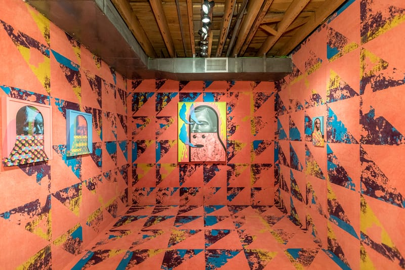 Michael Reeder Blends Realist Portraits with Geometric Motifs for "The OtheRealm"