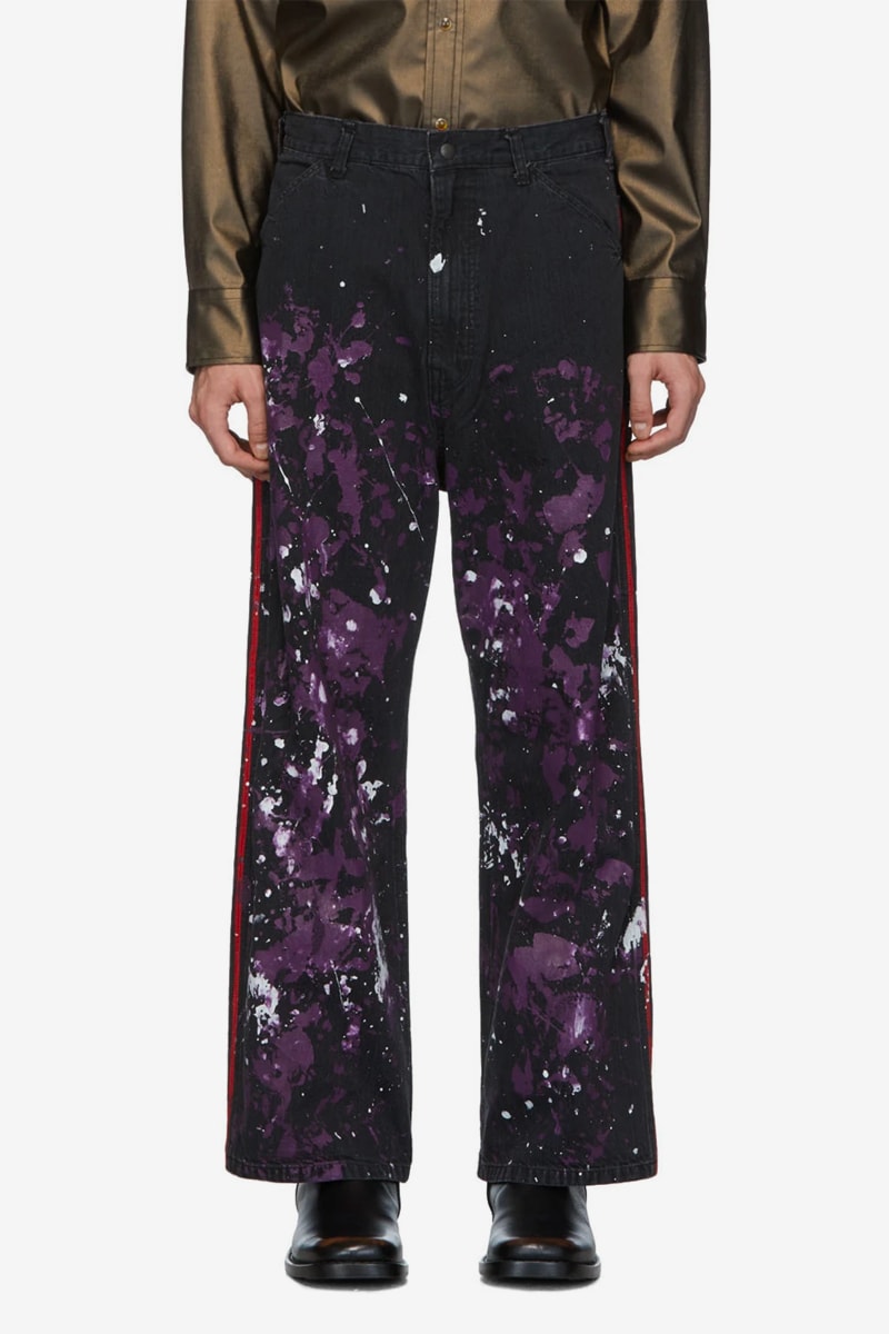 Needles Black Paint Splatter Shirt and Pants Release  SSENSE Japan Nepenthes 