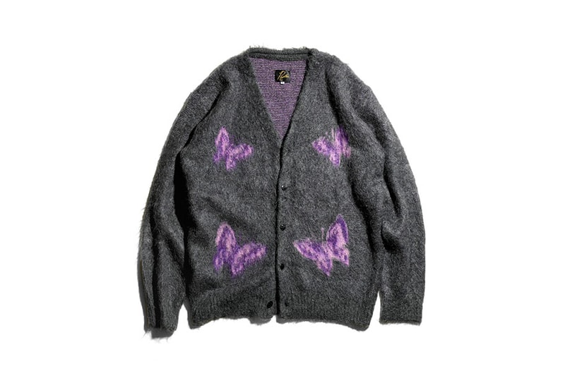 Needles Mohair Cardigan diamond black and white checker orange and black polkadot butterfly steve mcqueen papillon brown yellow grid nepenthes