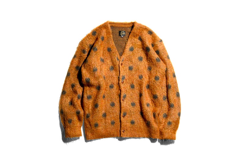 Needles Mohair Cardigan diamond black and white checker orange and black polkadot butterfly steve mcqueen papillon brown yellow grid nepenthes