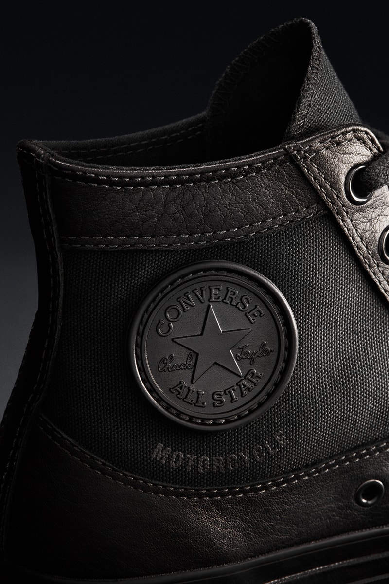 Takizawa Shinsuke Neighborhood Converse Motorcycle Blacked Out All Star Chuck 70 Jack Purcell Coach Jacket taylor collaboration collection apparel clothing fw19 fall winter 2019