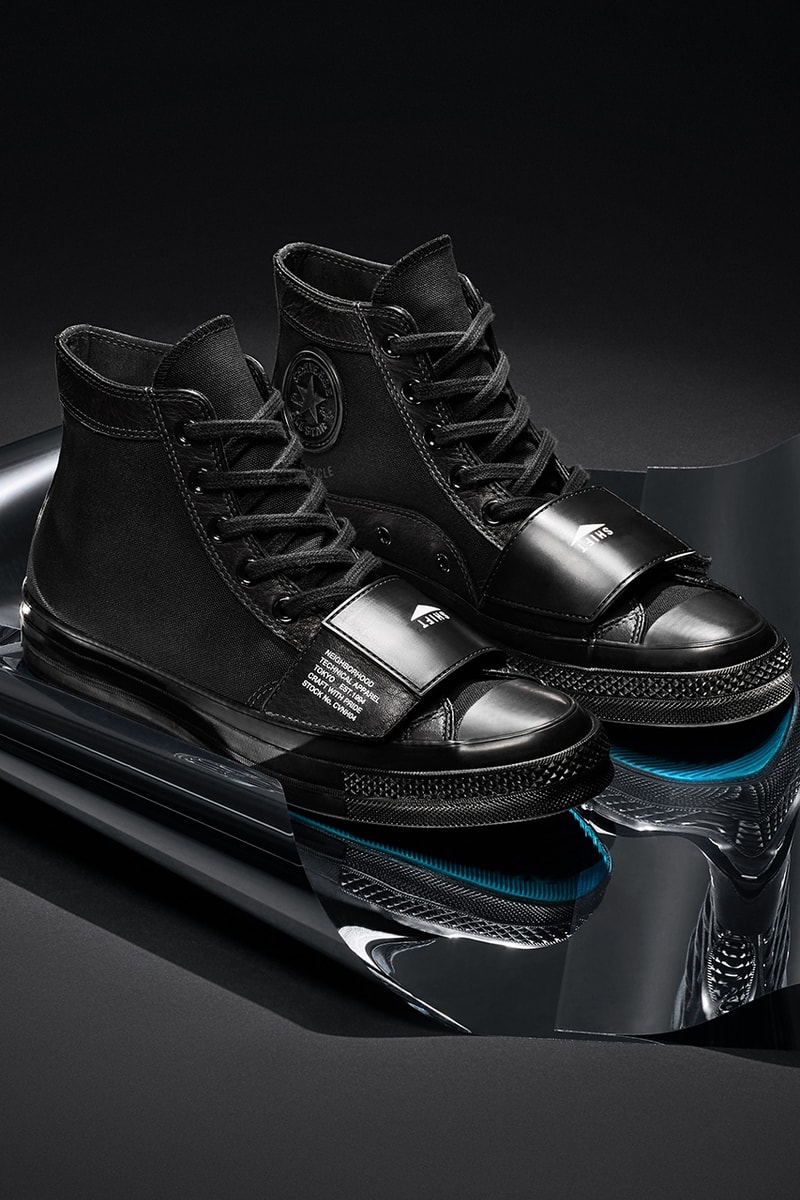 Takizawa Shinsuke Neighborhood Converse Motorcycle Blacked Out All Star Chuck 70 Jack Purcell Coach Jacket taylor collaboration collection apparel clothing fw19 fall winter 2019