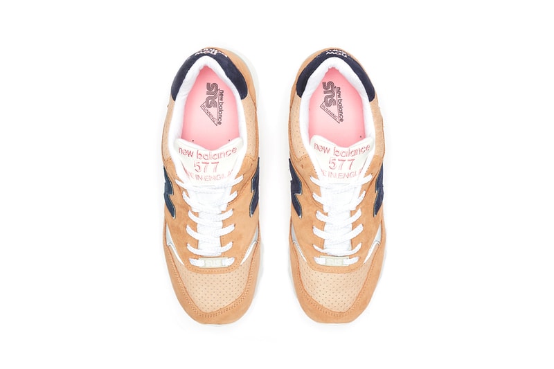 new balance grown up sneakersnstuff 577 release information sand navy blue pink release cop purchase details information trainers sneakers shoes