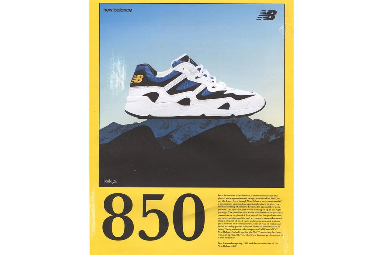 New Balance 850 Bodega North America Exclusive Release Drop Date Sneaker Footwear Dad Shoe Chunky Runner 1996 '90s Editorial Campaign Video Lookbook Boston Los Angeles Stores