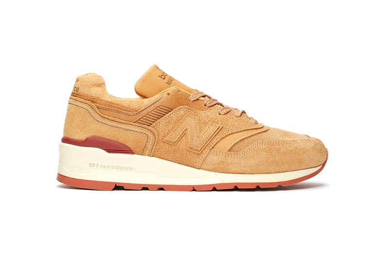 New Balance M997 Red Wing Shoe Company Amsterdam Leather Suede Premium Sneaker Release Information Limited Edition Luxury Pair Brown Tan Red Cream Gum