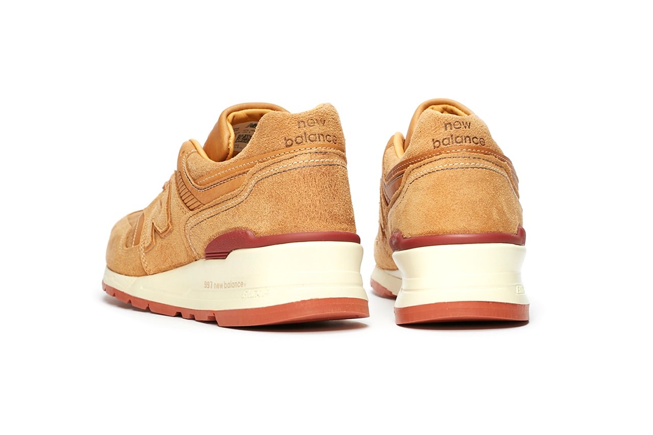 New Balance M997 Red Wing Shoe Company Amsterdam Leather Suede Premium Sneaker Release Information Limited Edition Luxury Pair Brown Tan Red Cream Gum