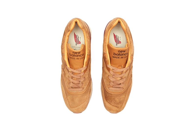 New Balance M997 Red Wing Shoe Company Amsterdam Leather Suede Premium Sneaker Release Information Limited Edition Luxury Pair Brown Tan Red Cream Gum
