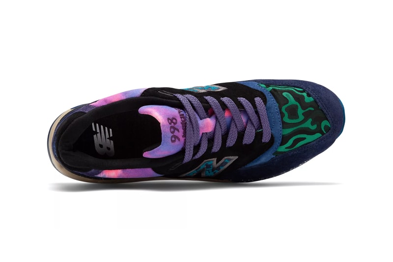 new balance made in usa 998 blue with green colorway galaxy stars colorway release ML998V1 milky way purple punk black