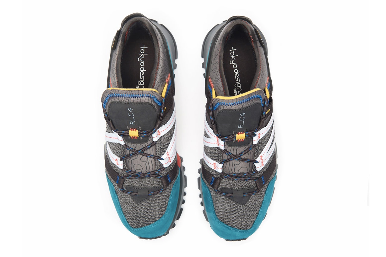 New Balance MSCRC White Black Grey Blue Hiking Cordura fabric rugged encap reveal midsole footwear sneaker shoe trek exposed foam topographical map