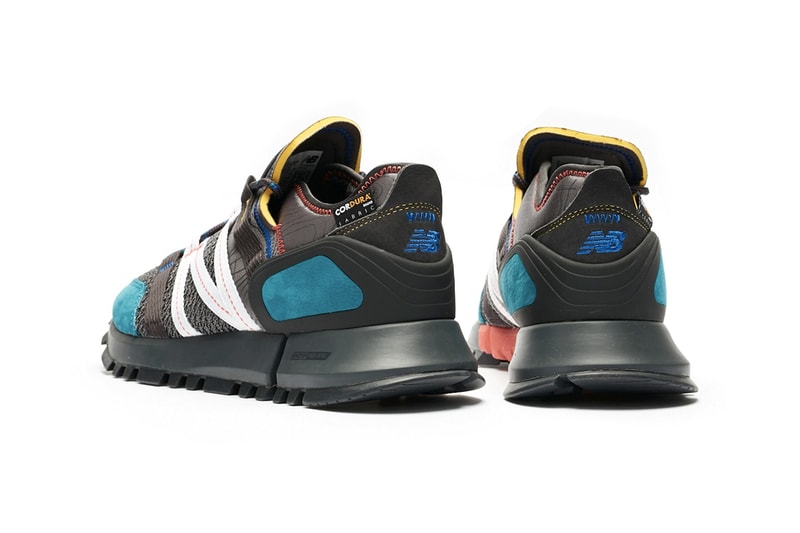 New Balance MSCRC White Black Grey Blue Hiking Cordura fabric rugged encap reveal midsole footwear sneaker shoe trek exposed foam topographical map