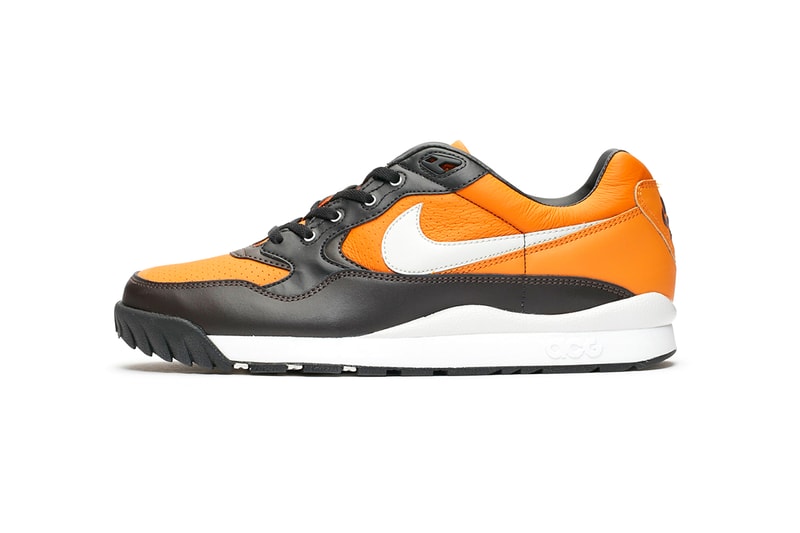 Nike ACG Air Wildwood "Monarch/Vast Grey" Sneaker Release Official Images Information Drop Date Retro Technical Footwear Triangle Logo Swoosh Perforated Detailing Premium Leather 