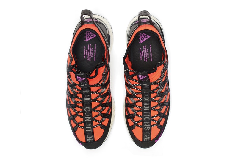 Nike ACG React Terra Gobe Black Space Purple Bright Crimson Release Info Bv6344-001 Bv6344-600 sneakersnstuff sns