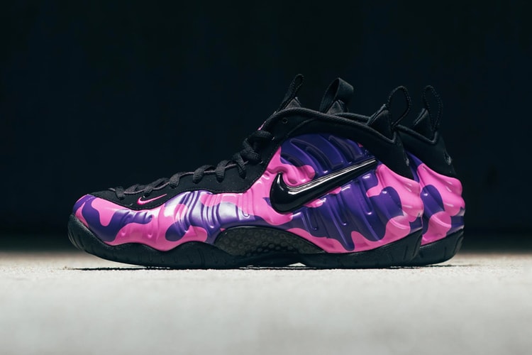Nike Air Foamposite Pro Surfaces in Camouflage-Wrapped "Black/Court Purple"
