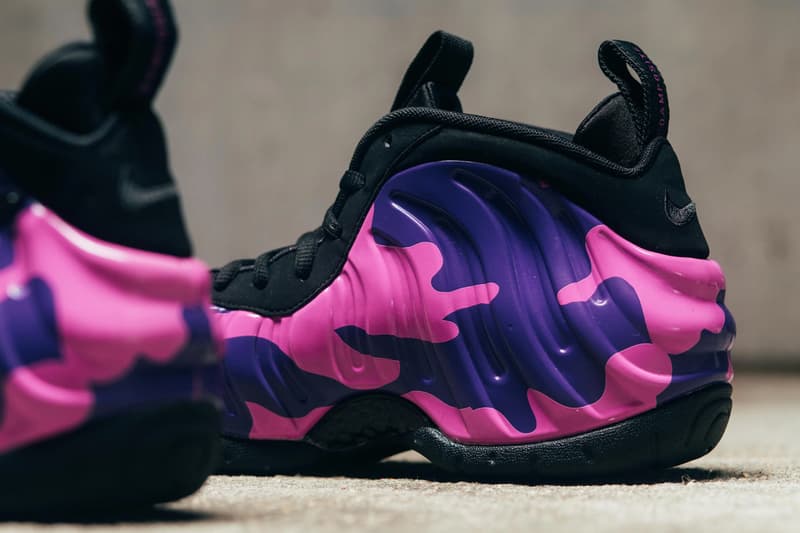 nike air foamposite pro black court purple style 624041-012 colorway release pink