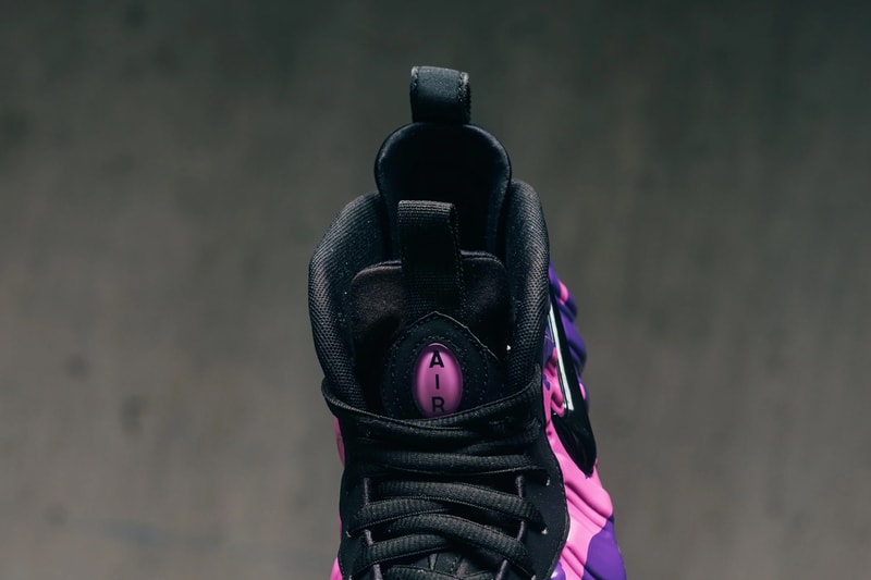 nike air foamposite pro black court purple style 624041-012 colorway release pink