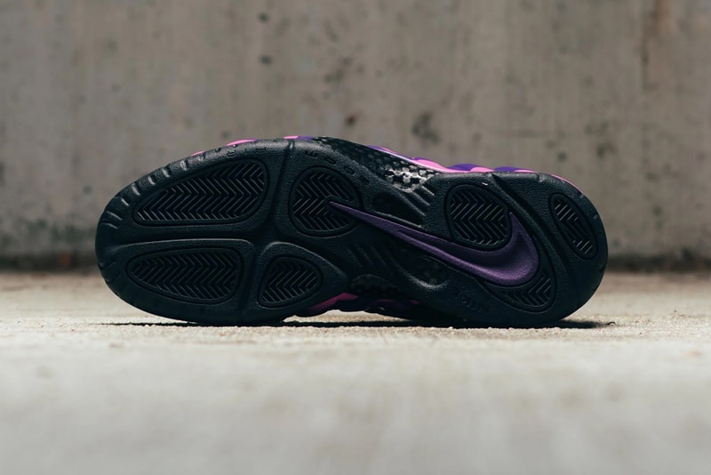 nike air foamposite pro black court purple style 624041-012 colorway release pink