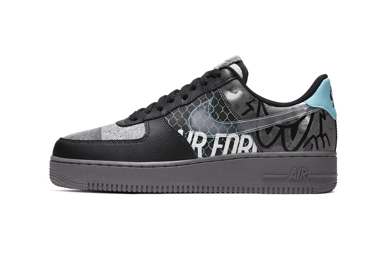 black and teal air force ones