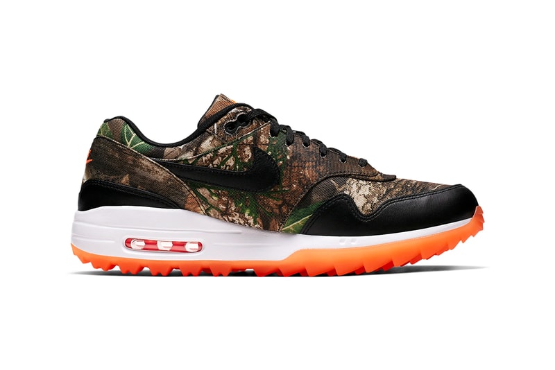 nike air max 1 g nrg camouflage baroque brown tonal orange summit white black tree design BQ4804-210 golf shoes sneakers release