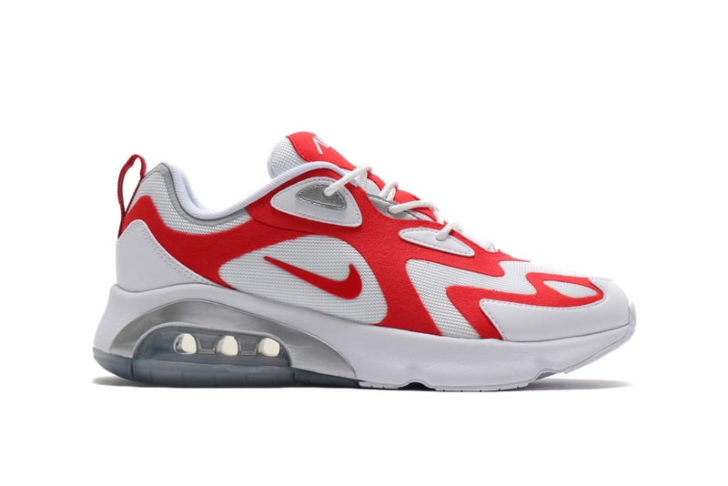 Nike Air Max 200 White University Red Metallic Silver 19FA-S