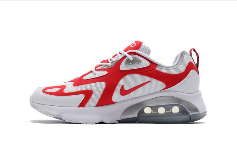 Nike Air Max 200 White University Red Metallic Silver 19FA-S