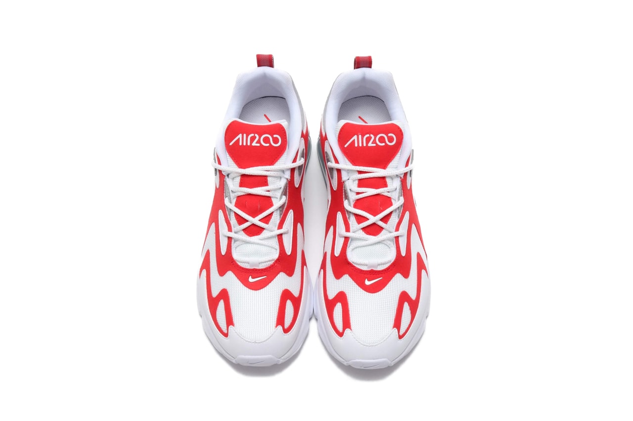 Nike Air Max 200 White University Red Metallic Silver 19FA-S