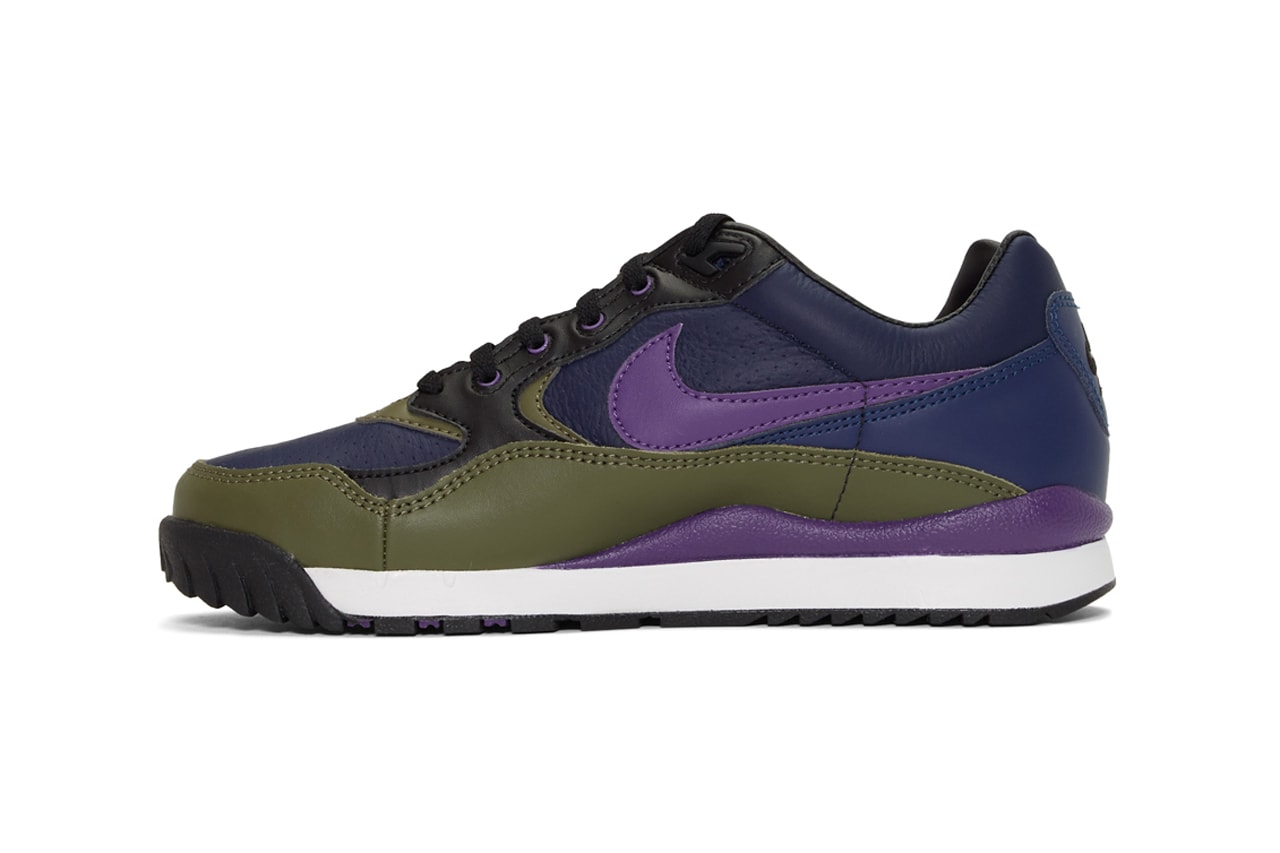 nike air wildwood acg sneakers midnight navy court purple green colorway release 