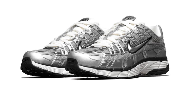 shiny silver nike shoes