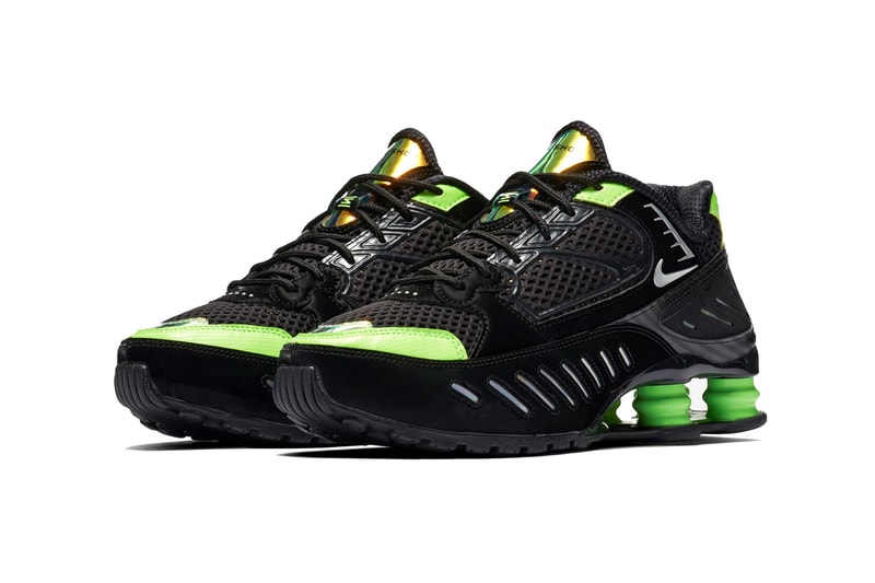 Nike Shox Enigma Lime Blast Hyper Crimson Colorways womens shox system green orange vince carter bounce absorb CK2084002 CK2084001