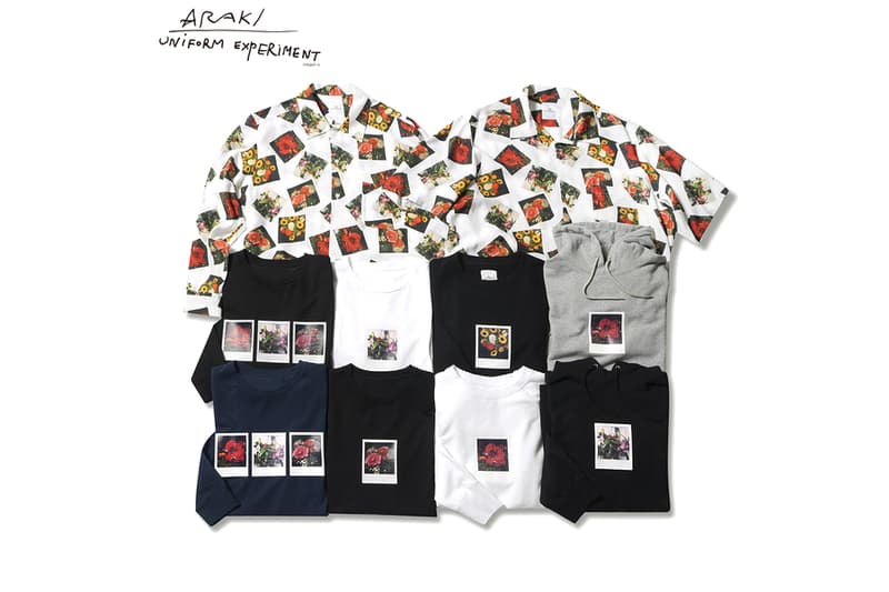 Nobuyoshi Araki uniform experiment Collection Araki Polaroid Crewneck Hoodie Short Sleeve Long Sleeve Black White Flowers Hibiscuses Sunflowers Roses