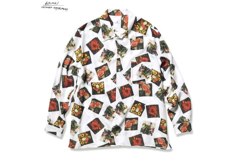 Nobuyoshi Araki uniform experiment Collection Araki Polaroid Crewneck Hoodie Short Sleeve Long Sleeve Black White Flowers Hibiscuses Sunflowers Roses