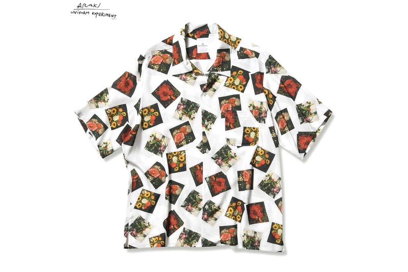Nobuyoshi Araki uniform experiment Collection Araki Polaroid Crewneck Hoodie Short Sleeve Long Sleeve Black White Flowers Hibiscuses Sunflowers Roses