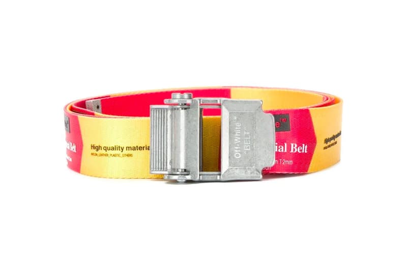 Off-White™ Releases New Red & Yellow Industrial Belts virgil abloh accessories the webster release info drop date price stockist where to buy