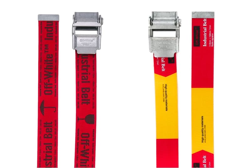 Off-White™ Releases New Red & Yellow Industrial Belts | HYPEBEAST