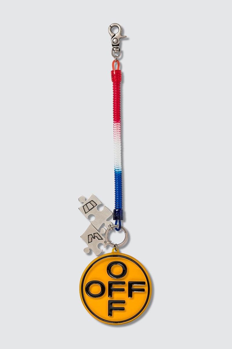 Off White Industrial Y013 Bungee Keyring Release Info Buy red white blue green black blue orange yellow Virgil Abloh
