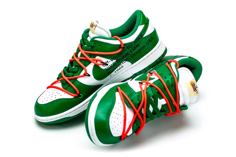 Off White Nike Dunk Low Pine Green Detailed Look Virgil Abloh Release info Date White 2019 images