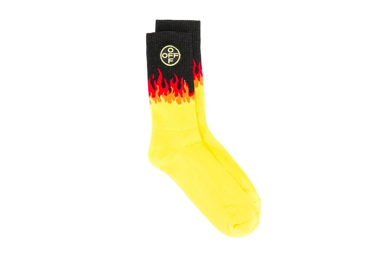 Off-White™ Heats Things Up With Latest Flame-Graphic Socks