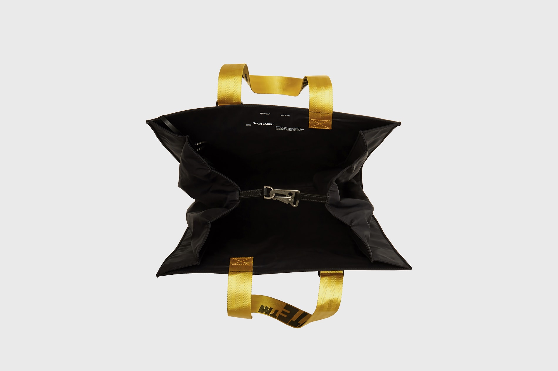 Off-White™ Puffy Origami Tote Bag Release Black Yellow Virgil Abloh info Buy