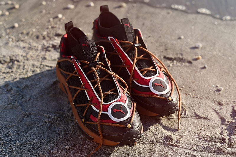 'One Piece' PUMA CELL Endura Closer Look Details photograph on feet colorway box buy august 9 luffy thousand sunny