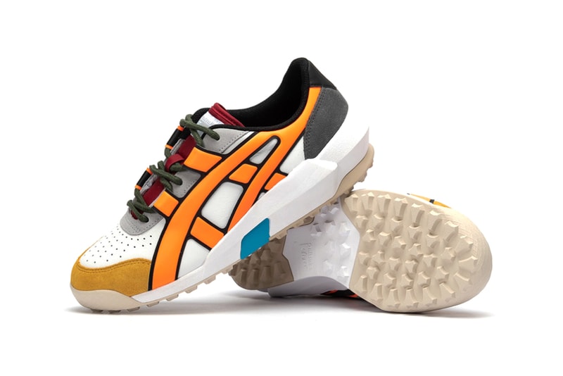 Onitsuka Tiger Big Logo Trainer Sneaker White Shocking Orange Red Blue Black