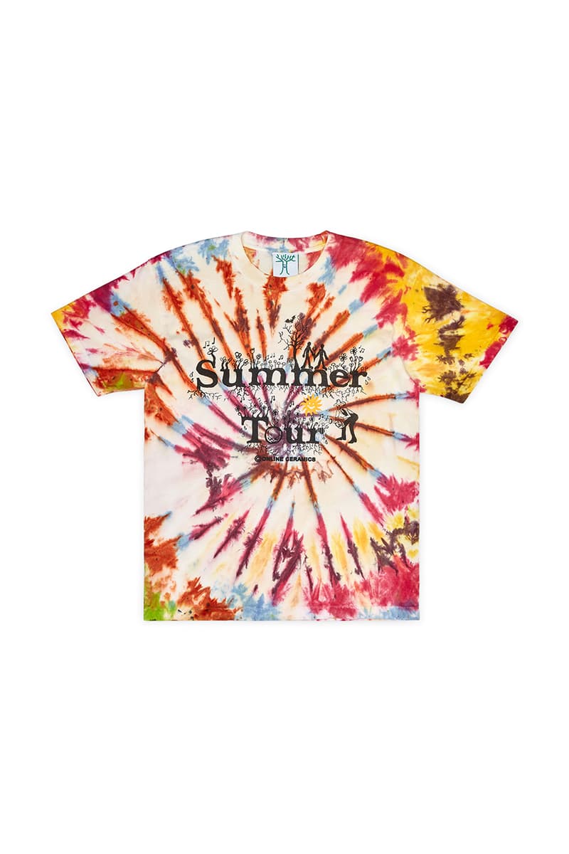 Online Ceramics T-shirt Collection Drop Dover Street Market London Online In Store Hoodie Sweatshirt Long Sleeve Tie-Dye Images Elijah Funk Alix Ross Los Angeles Streetwear Hand-Dyed Acid Prints