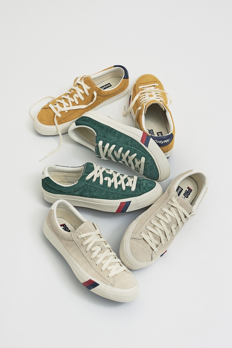 Only NY PRO-Keds Collaboration Old Gold Egret Hunter Green Stripes 