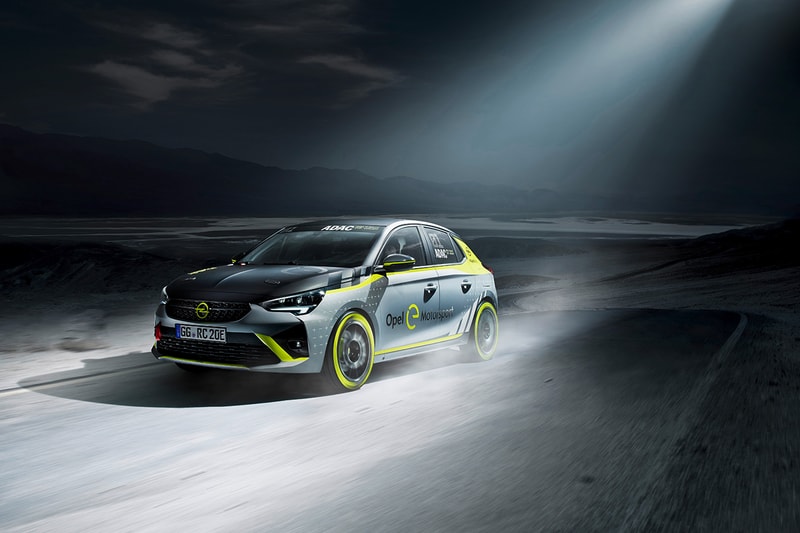 Opel Corsa-e Rally Car Electric Automotive World First News First Look Vauxhall 50kWh battery pack 134bhp (136PS) 191lb-ft (260Nm) torque Frankfurt Motor Show 2020 ADAC Opel e-Rally Cup