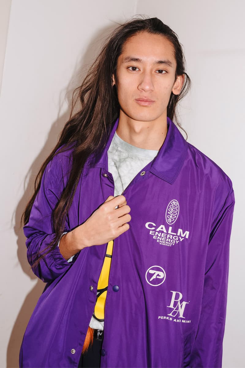 PAM Perks and mini Fall Winter 2019 Beyond The Clouds Collection neon graphics bomber jacket flower motif jewelry polartec outerwear sweatpants patchwork flannels