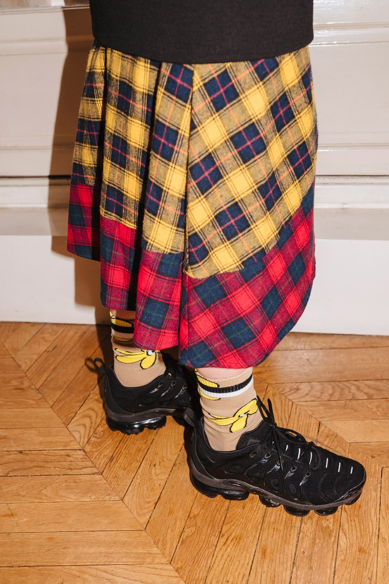 PAM Perks and mini Fall Winter 2019 Beyond The Clouds Collection neon graphics bomber jacket flower motif jewelry polartec outerwear sweatpants patchwork flannels