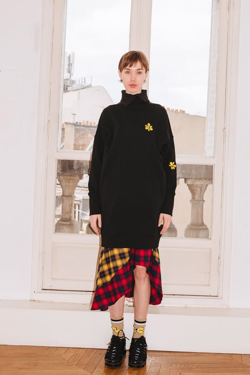 PAM Perks and mini Fall Winter 2019 Beyond The Clouds Collection neon graphics bomber jacket flower motif jewelry polartec outerwear sweatpants patchwork flannels