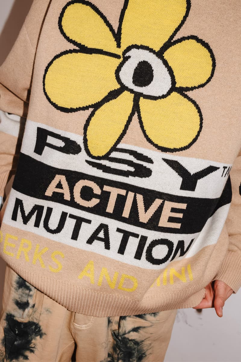 PAM Perks and mini Fall Winter 2019 Beyond The Clouds Collection neon graphics bomber jacket flower motif jewelry polartec outerwear sweatpants patchwork flannels