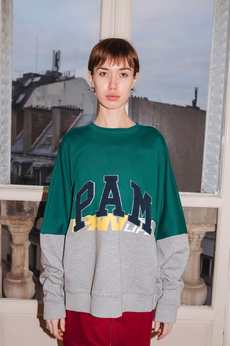 PAM Perks and mini Fall Winter 2019 Beyond The Clouds Collection neon graphics bomber jacket flower motif jewelry polartec outerwear sweatpants patchwork flannels