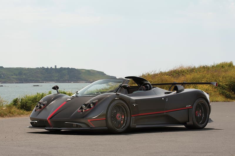 Pagani Zonda Aether Roadster One of One Limited Edition Rare Hypercar Super Car Italian Production Manufactured Mercedes-AMG Engine 2017 $5.5M USD V12 RM Sotheby's Roof Scoop